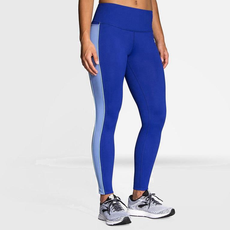 Brooks Greenlight NZ - Women's Running Leggings - Blue (18762-SZLM)